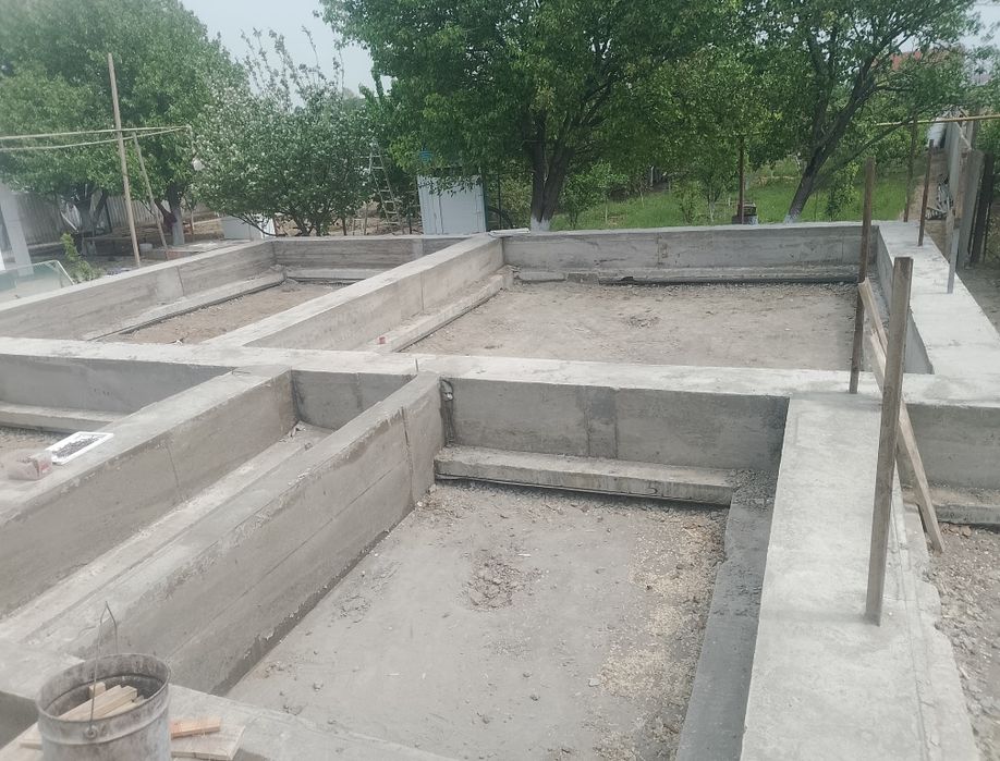 Заливка фундамент