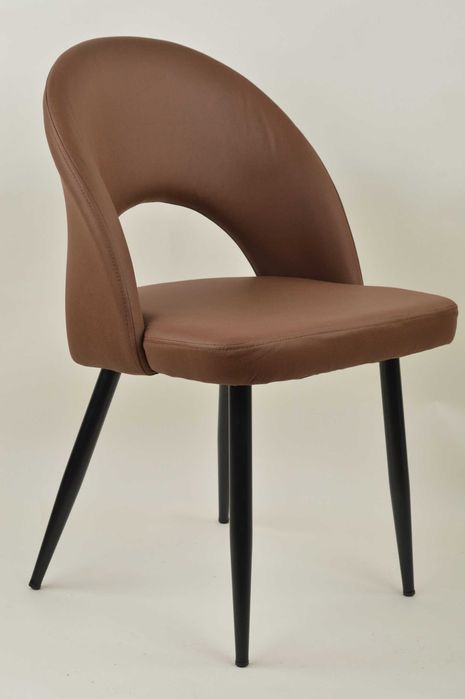 Трапезен стол Корфу -еко кожа кафява