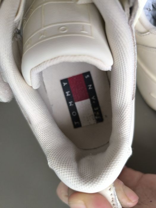 Adidasi Tommy Jeans piele bej 37