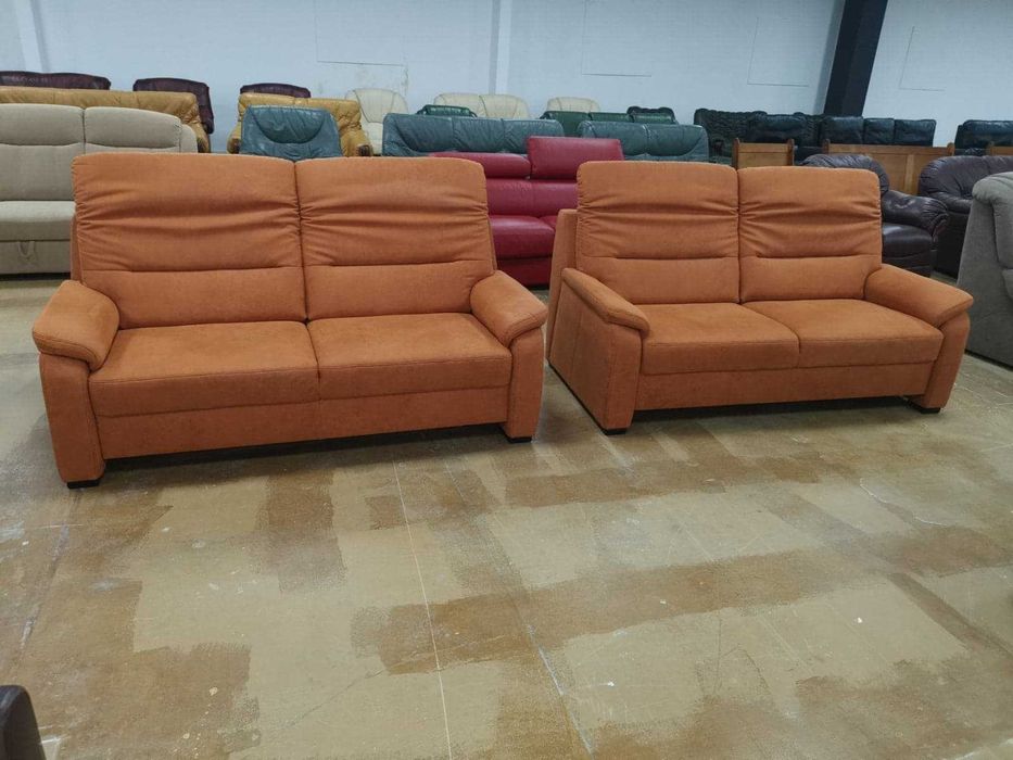 ПРОМОЦИЯ!!! Две тройки от плат алкантара, цвят оранжев "Memphis"