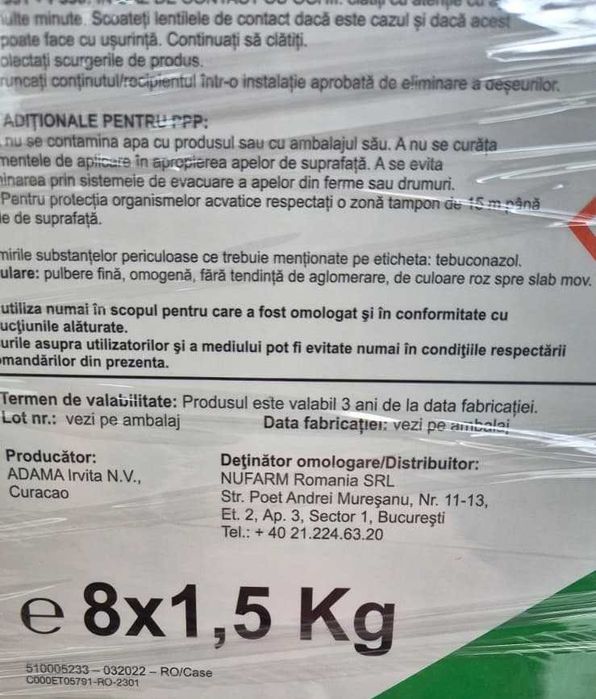 Fungicid Tratament Samanta ORIUS 2 WS, Nufarm, grau, orz, secara