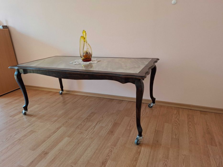 Аристократична холна масичка с мраморен плот, УНИКАТ