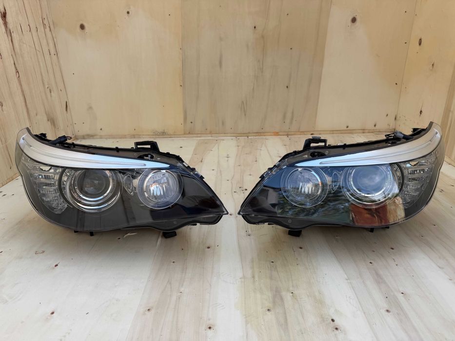 faruri Orginale BMW E60 LCI far nou Orginal BMW LCI far E60  dreapta far  E60 stanga facelift