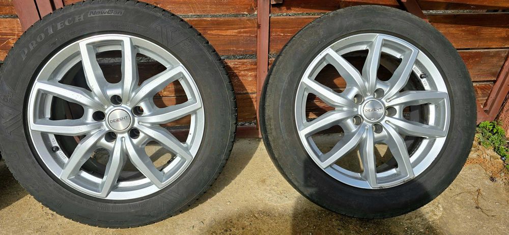 Set 4 jante Denzent 17" + anvelope de vara in stare buna 225/55/R17