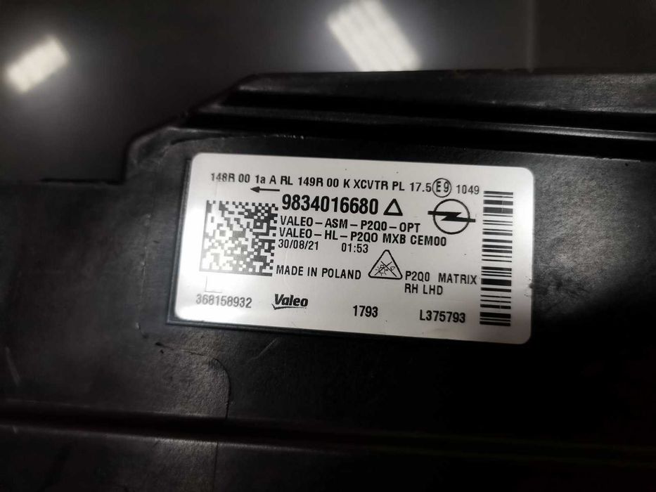 Фар Ляв Десен Opel Mokka II B LUX LED MATRIX 9834/016880/016680