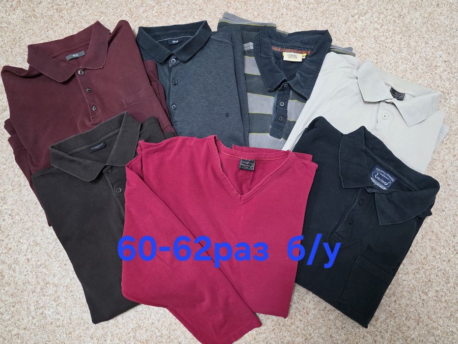 Большие размеры 60-66. Поло, Джинсы, Бейсболки кожа