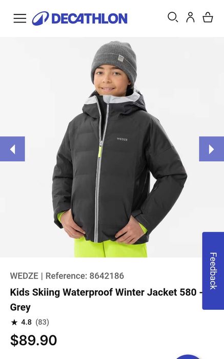 Geacă groasă wedze impermeabilă, ski și purtat, 125-132 ( 7-8 ani)