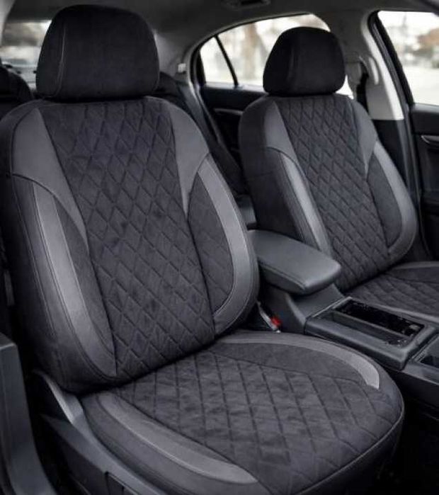 Huse scaune universale Premium compatibile SUV , Limuzine gri cu negru
