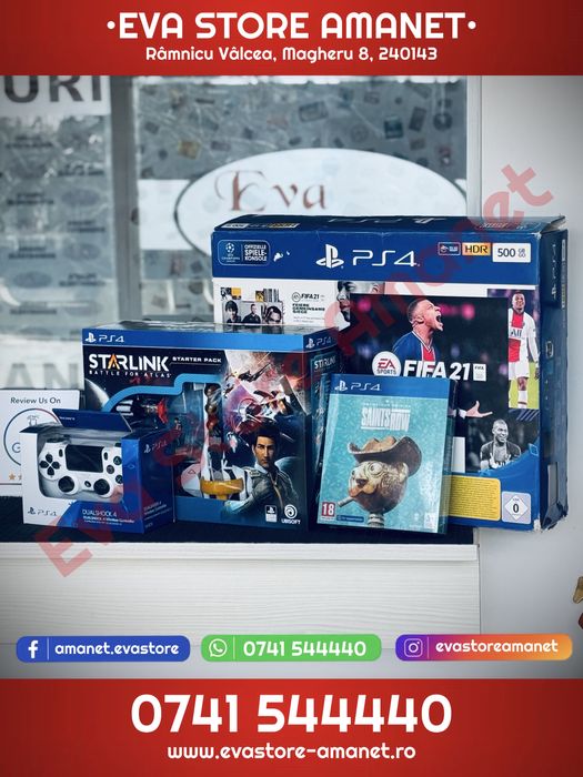 Consola Gaming SONY Playstation 4 (PS4) Slim 500GB Controller Jocuri