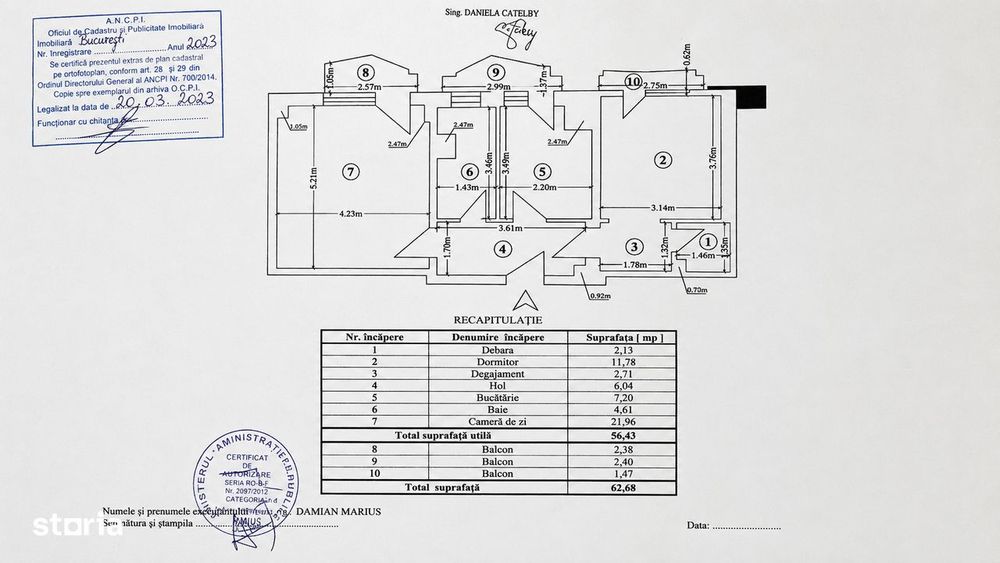 2 Camere Decomandat | 3 Balcoane | Unirii | 63 m2 | SUPER PRET