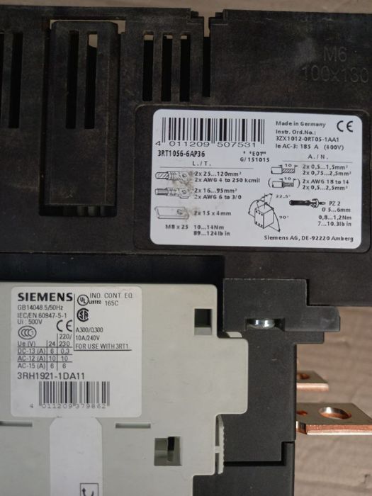 Контактор Siemens 3RT1065 6ap36