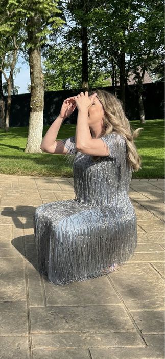 Rochie franjuri margele