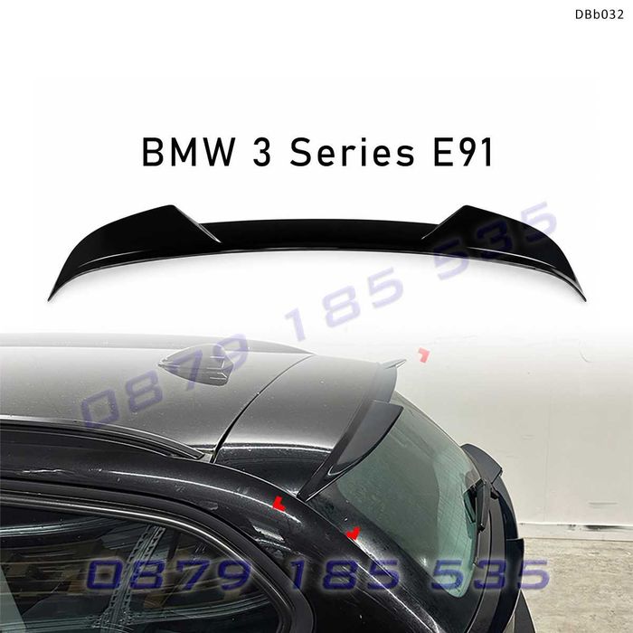 Спойлер за задно стъкло BMW Серия 3 E91 Touring 2005-2012 черен гланц DBb032 тунинг лип бмв е91
