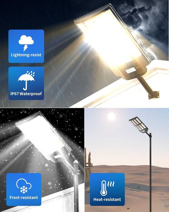 Соларна улична лампа Gefolly със сензор за движение, дистанционно
