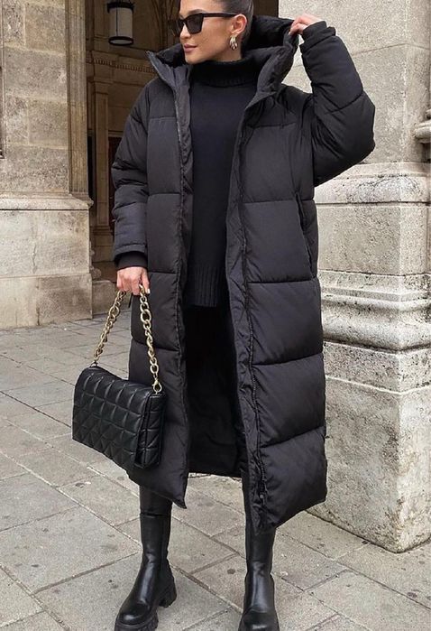 Ұзын қара куртка