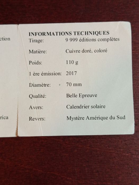 Позлатен плакет"Мистична Америка"