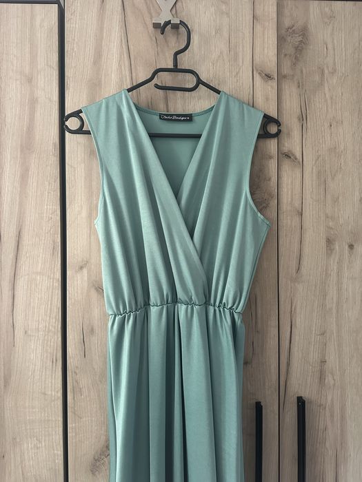 Rochie lunga de ocazie, albastru aqua, marimea M