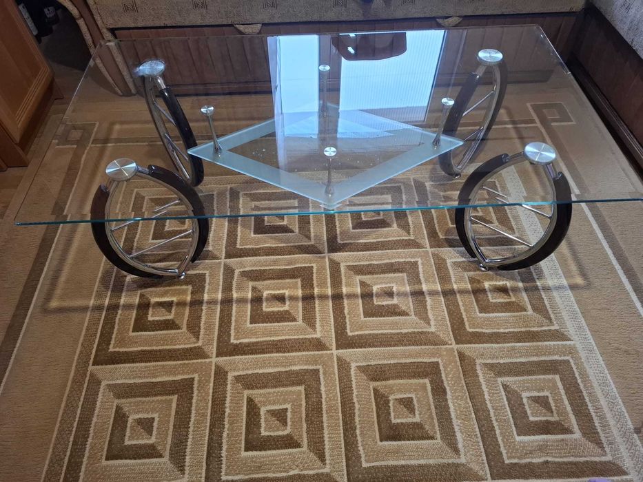 Mãsutã de cafea din sticlã în stare exceptionalã L 120 cm× l 60 cm × Î 42 cm