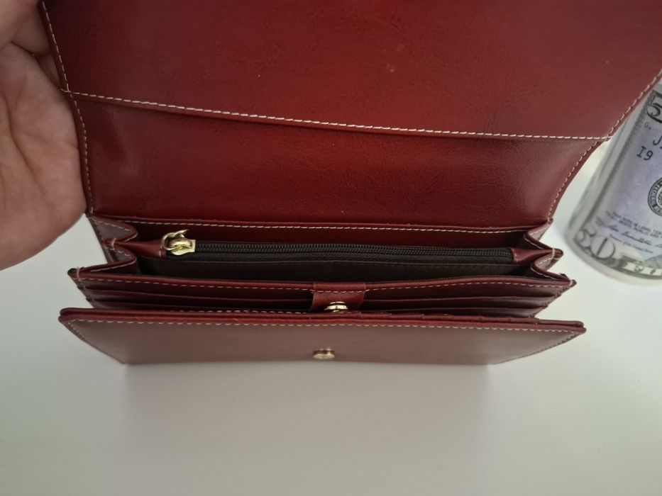 Женский кошелёк, бордовый