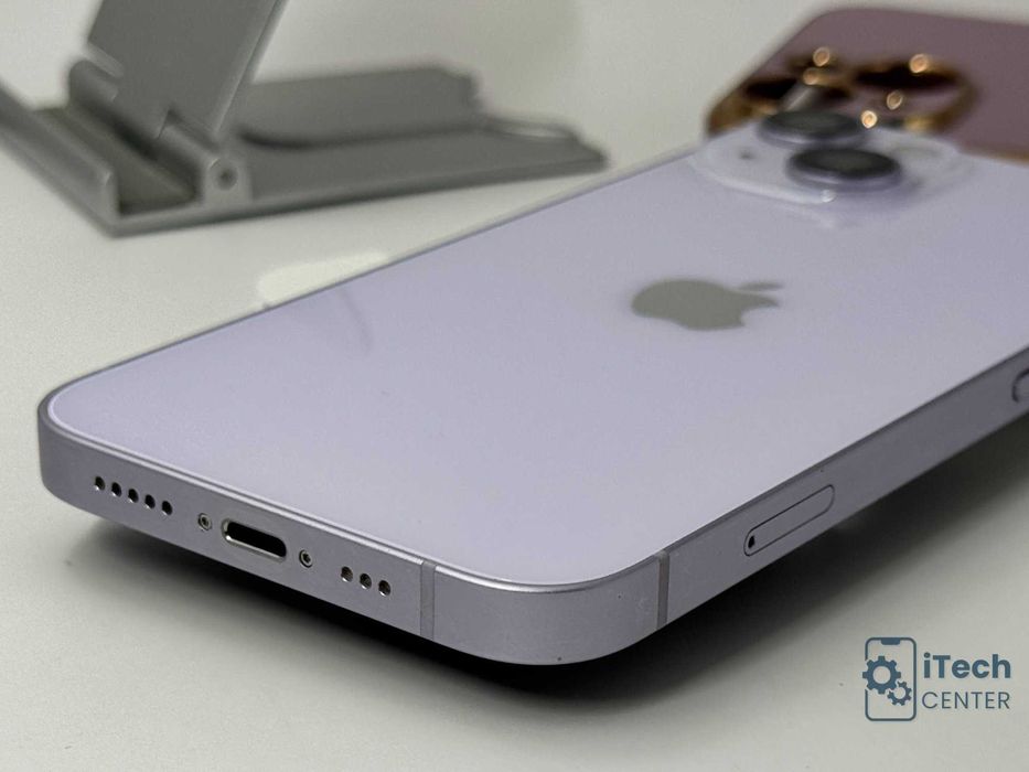 iPhone 14, 128GB, Purple, 100% батерия, КАТО НОВ, 1г. ГАРАНЦИЯ!