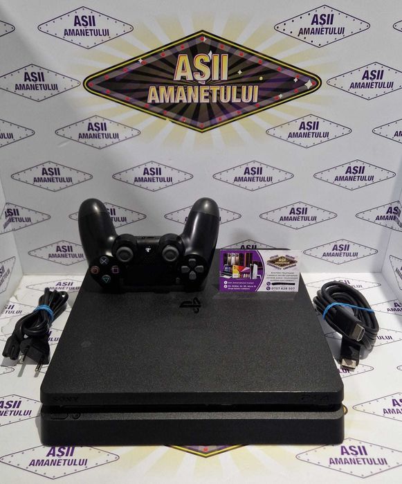 Consola Sony PlayStation PS4 Slim, Model CUH-2216B, cu 1 controller