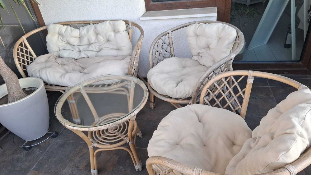 Mobilier terasa ratan natural