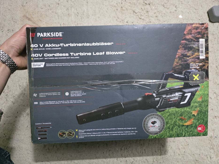 Suflanta frunze parkside performance 40v