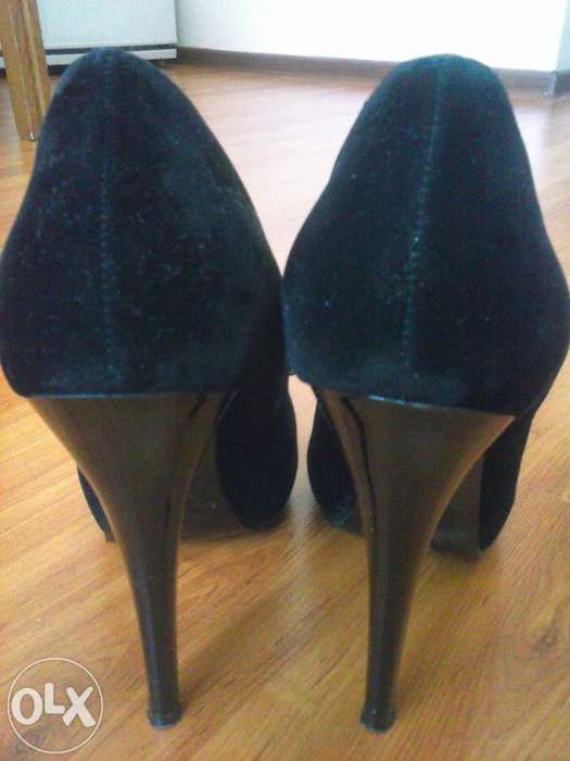 Туфли замшевые черные, 37 размер