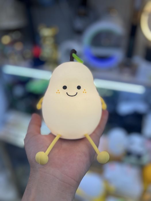 Ночник груша, светодиодный беспроводной силиконовый светильник