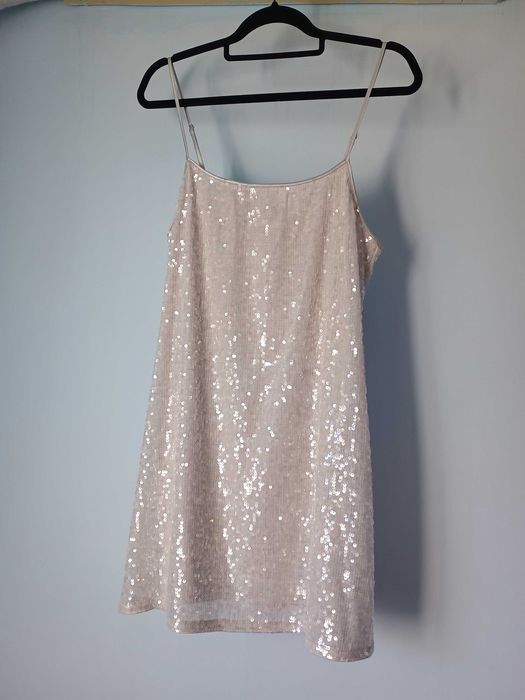 Rochie mini / tunica top cu paiete, de ocazie, marimea L H&M (42-46)