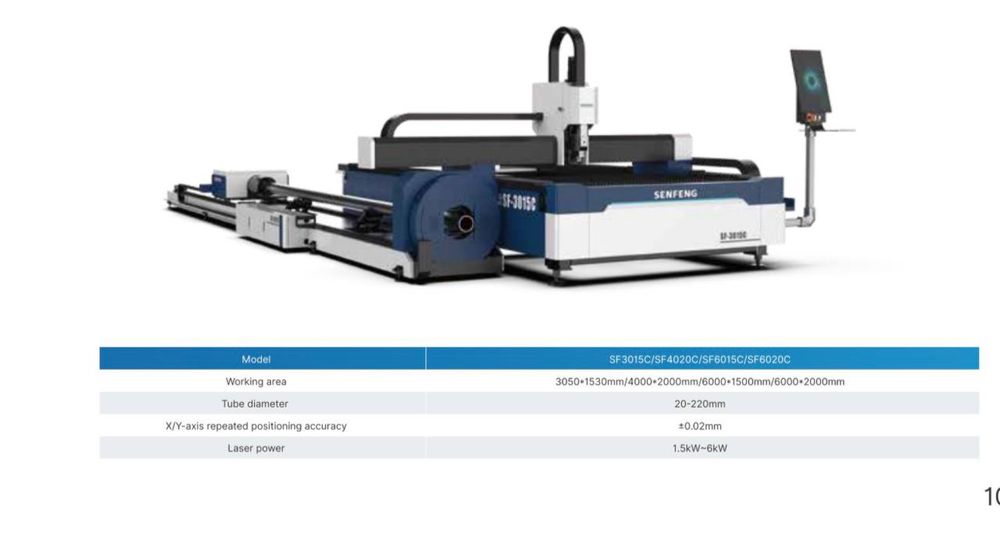 SENFENG PRO SF3015C 3000W lazer  + quvur kesish moduli | 2025-yil