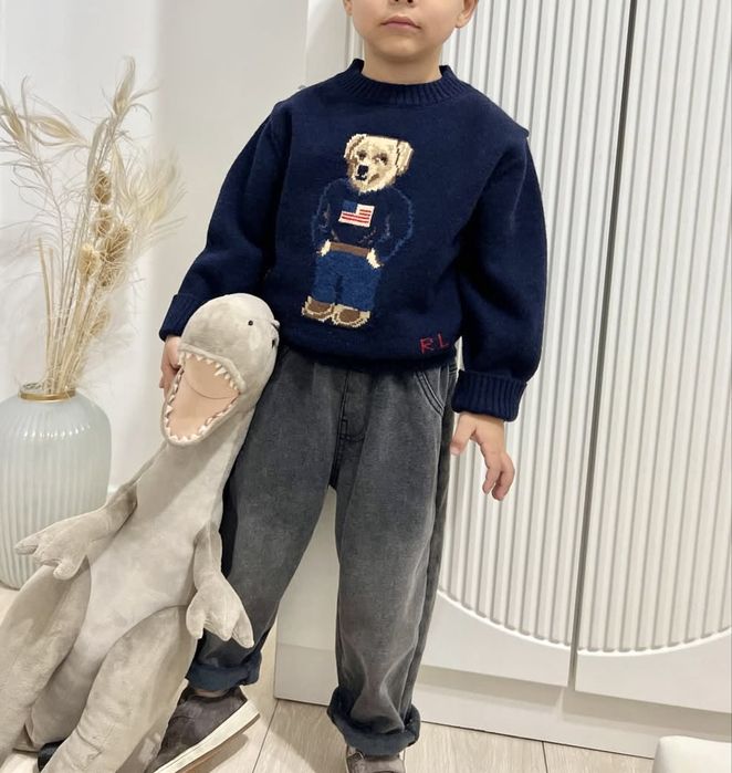 Трендовый детский свитер Ralph Lauren Polo Bear копия на 6лет 120см