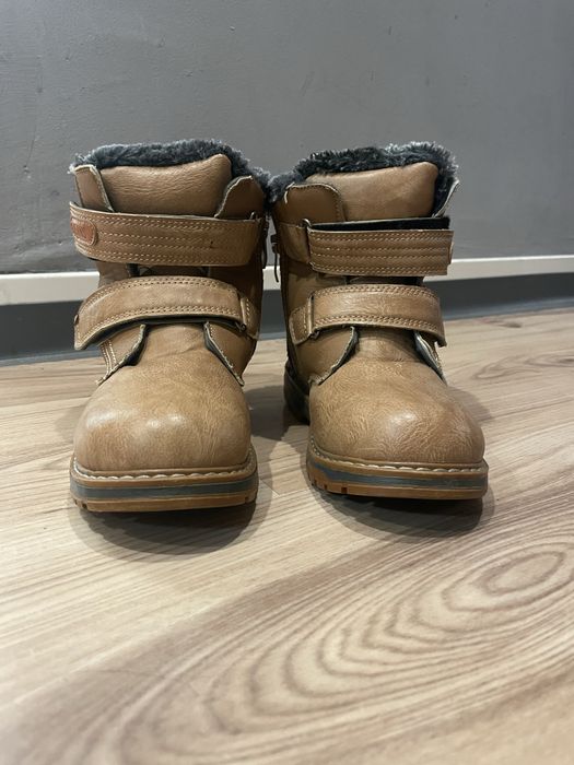 Детски боти от еко кожа, пухкав текстил.