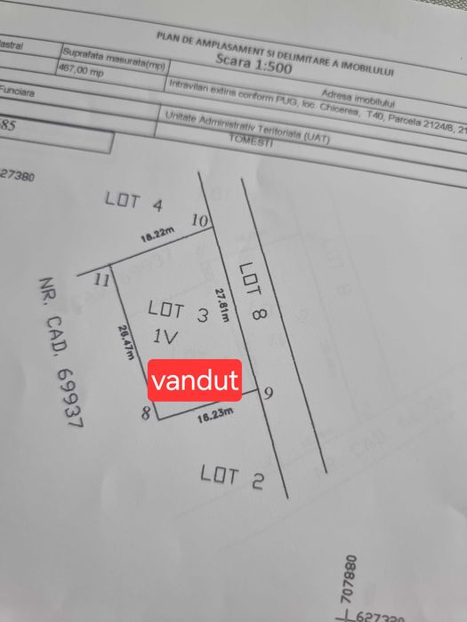 Vând teren chicerea