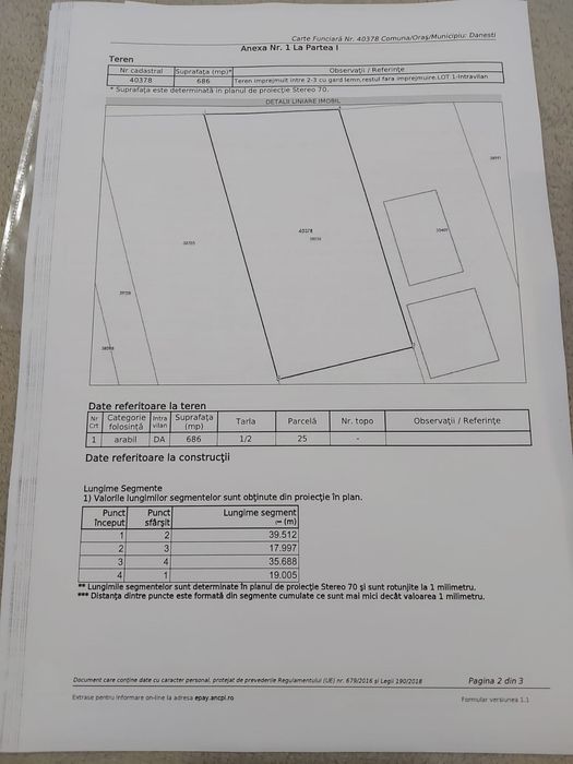 Vand teren intravilan, 686 mp, Botorogi, la 2 km de limita Tg Jiu