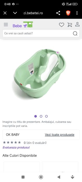 Cădiță bebeluși OK baby cu suport inclus