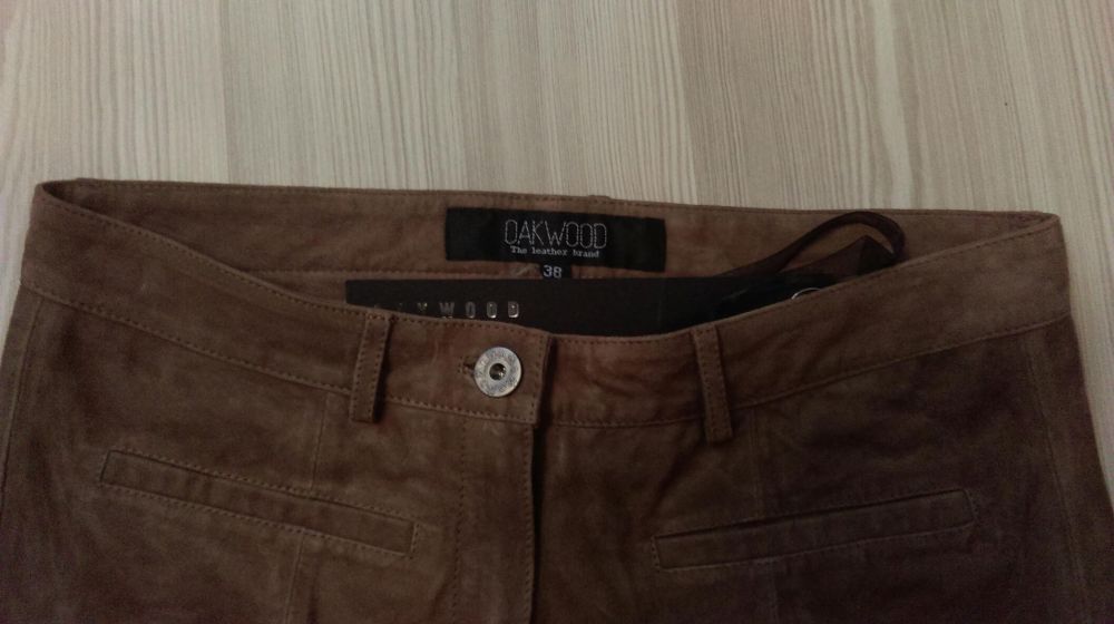 OAKWOOD - pantaloni din piele naturala ,masura 38 si 40./