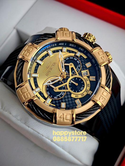 INVICTA Bolt Phantom Gold 52 mm, Инвикта нов ръчен часовник