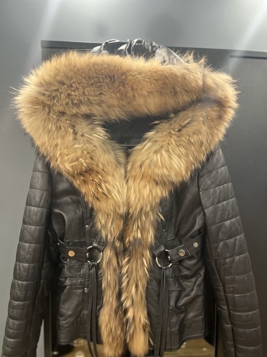 Зимно яке от естествена кожа