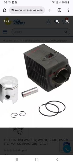 Kit Cilindru Wacker, WM80, BS600, BS650 etc (mai compactor) - cal. 1