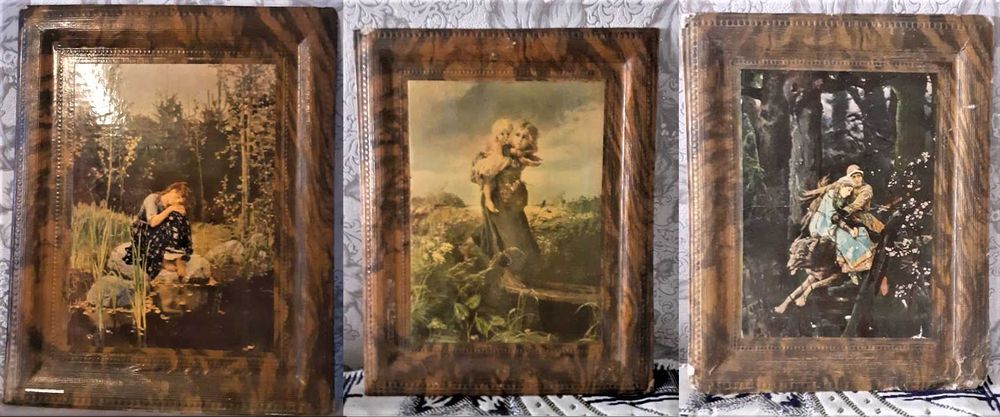 Репродукция Картина Иван царевич на сером волке. Дети бегущие от грозы