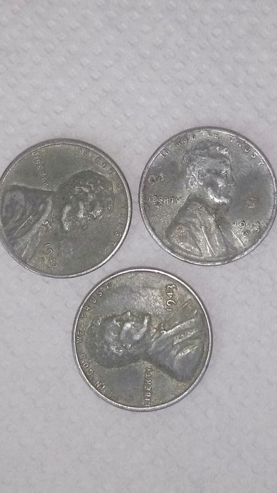 One cent 1940 (D,S,P,) si 1943 D,S,P)