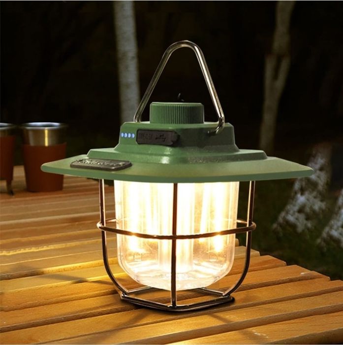 Lampa reincarcabila retro/felinar pentru camping pescuit