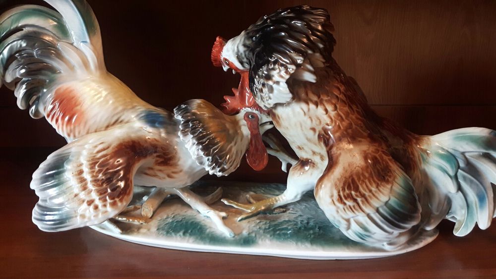 Bibelou cocoși poetelan