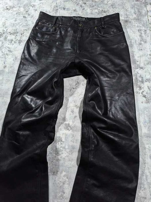 Pantaloni piele rockstar moto opium