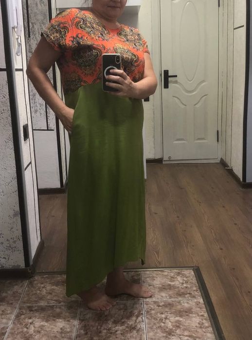 Платье из штапеля и паплина