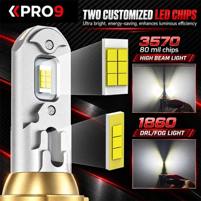 LED крушки H15 130W 6000K 12-24V 2 ГОДИНИ ГАРАНЦИЯ