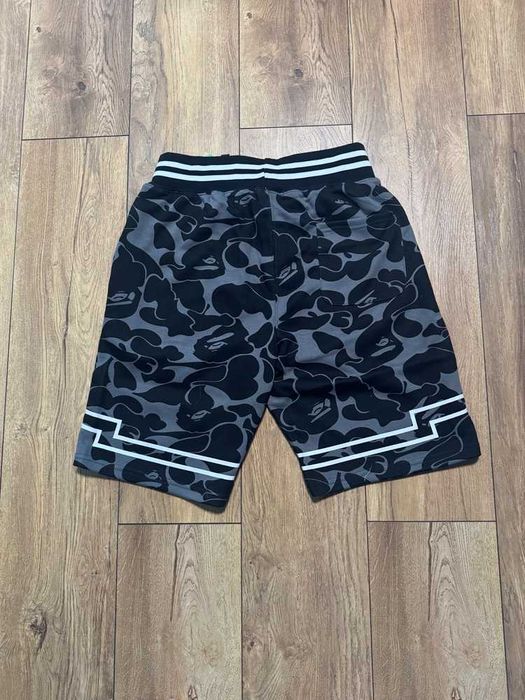 Bape "Bapesta" Black Camo Shorts