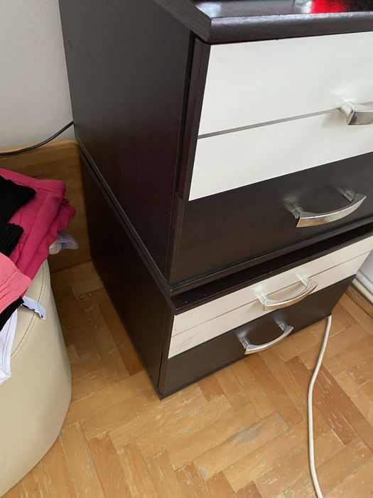 Corp cu cate 2 sertare, alb venghe