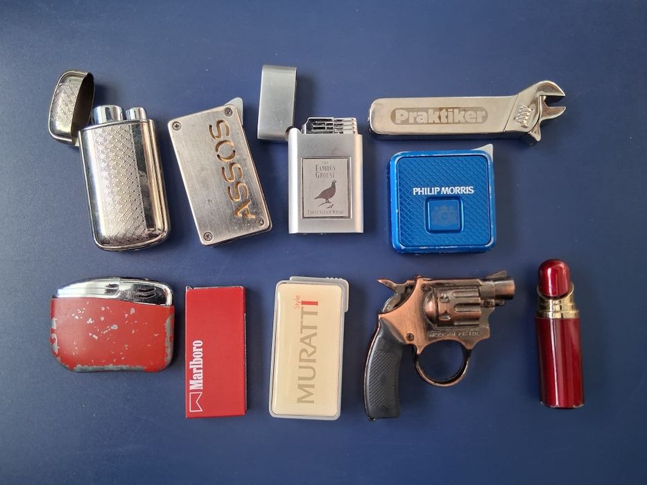 ЛОТ Стари Метални Запалки 14 Броя